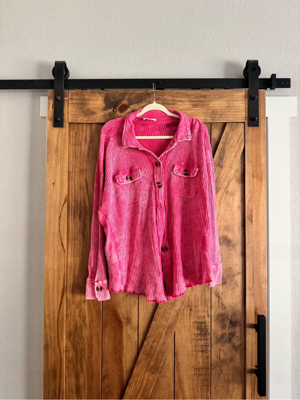 Zenana Waffle Shacket S/M